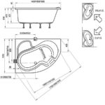 Vaňa ROSA I 140x105 ľavá snowwhite