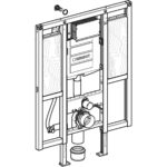 Prvok Geberit Duofix pre závesné WC, 112 cm, s nádržkou Sigma 12 cm, bezbariérový