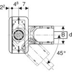 Súprava pre hrubú montáž Geberit pre sprchové žľaby zo série CleanLine