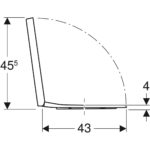 WC sedadlo Geberit Selnova Square, bez aut. zatvárania, biela