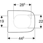 WC sedadlo Geberit Selnova Square, bez aut. zatvárania, biela