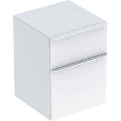 Bočná skrinka Geberit Smyle Square s 2 zásuvkami, biele/biela/matná prášková, 500.357.00.1
