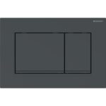 Ovládacie tlačidlo Geberit Sigma30, pre dvojité splachovanie: čierne, čierne matné