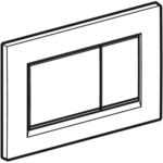 Ovládacie tlačidlo Geberit Sigma30, pre dvojité splachovanie: čierne, čierne matné