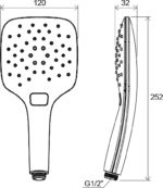 Ravak Ručná sprcha Air, 1 funkcia - biela, 120 mm