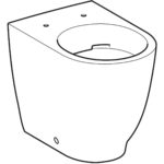 Stojacie WC s hlbokým splach. Acanto, zvýšené, v jednej rovine so stenou, biela