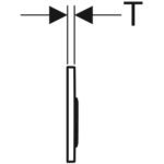 Ovládacie tlačidlo Geberit Omega20, pre dvojité splachovanie: biele, pozlátené