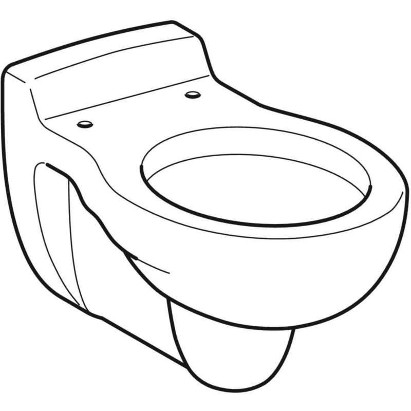 Závesné WC Geberit Bambini pre deti, s hlbokým splach., pre WC sedadlo: T=53.5cm, Biela, 201700000