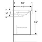 Súprava nábyt. umýv. Selnova Square, so skrinkou pod umýv., orech hickory / Melamín