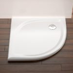 Štvrťkruhová sprchovacia vanička 80x80 cm, ELIPSO PRO 80 Flat, biela