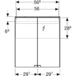 Zrkadlová skrinka Option Basic s osv. a 2 dv, Zástrčka=CEE 7/4, Sieť. zás.=CEE 7/3
