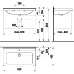 Umývadlo 85 x 48,5 cm, Cubito pure, JIKA