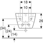 Závesný bidet Geberit Selnova Square, čiastočne uzavretý tvar: T=54cm, biela