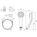 Ravak SET hadica, ružica, držiak