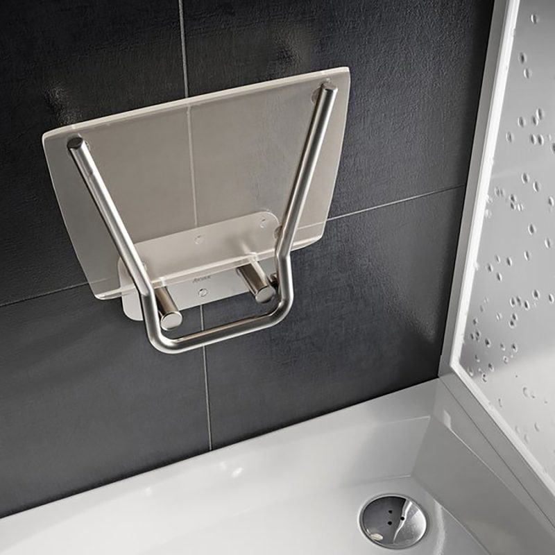 Sprchové sedadlo RAVAK OVO-B II, Clear/Antikoro