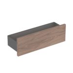 Nástenná polička Geberit Smyle Square, láva/matná/orech hickory/štrukt. dreva