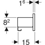 Nástenná polička Geberit Smyle Square, láva/matná/orech hickory/štrukt. dreva