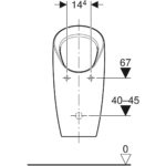 Pisoár Geberit Preda, bezvodný