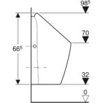 Pisoár Geberit Preda, bezvodný