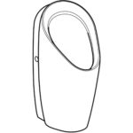 Pisoár Geberit Preda, bezvodný