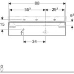 Skrinka pod umývadlo Geberit Xeno2 s úložnou plochou, s 1 zásuvkou, biela /vysoký lesk