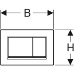Ovládacie tlačidlo Geberit Sigma30, pre dvojité splach., easy-to-clean, pochróm.