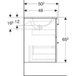 Súprava nábyt. umýv. Selnova Square, so skrinkou pod umýv., orech hickory / Melamín