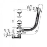 Vaňový odtokový komplet s prepadom CHROME 570