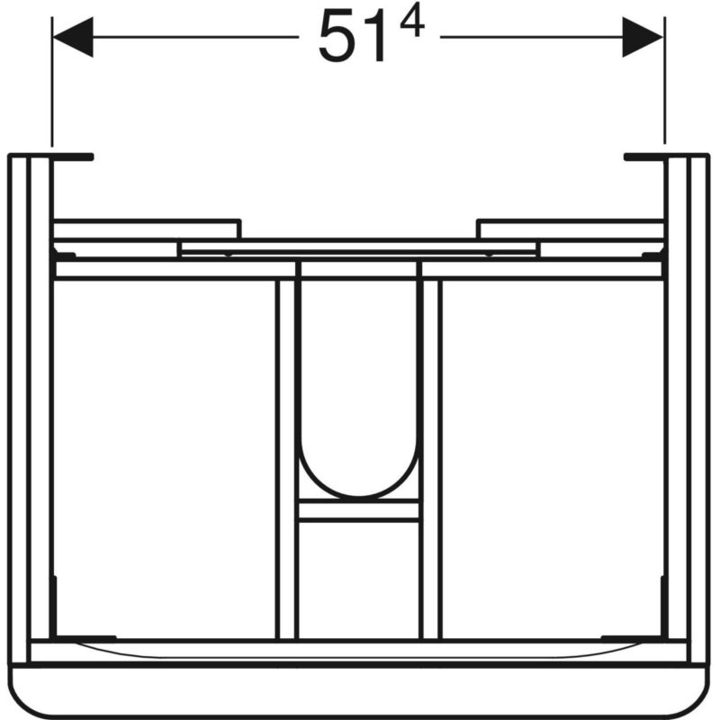 Skrinka Geberit Smyle Square pod umývadlo, s 2 zásuvkami, biele/biela/matná prášková, 500.352.00.1