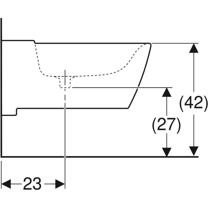 Závesný bidet Geberit Xeno2, uzavretý tvar: T=54cm, Prepad=Bez, Biela / KeraTect, 500.501.01.1