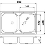 Drez 45x80 dvojitý, nerez