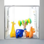 Sprchové dvere Ravak BLIX BLDP4 1200 mm, satin/sklo Grape 6 mm