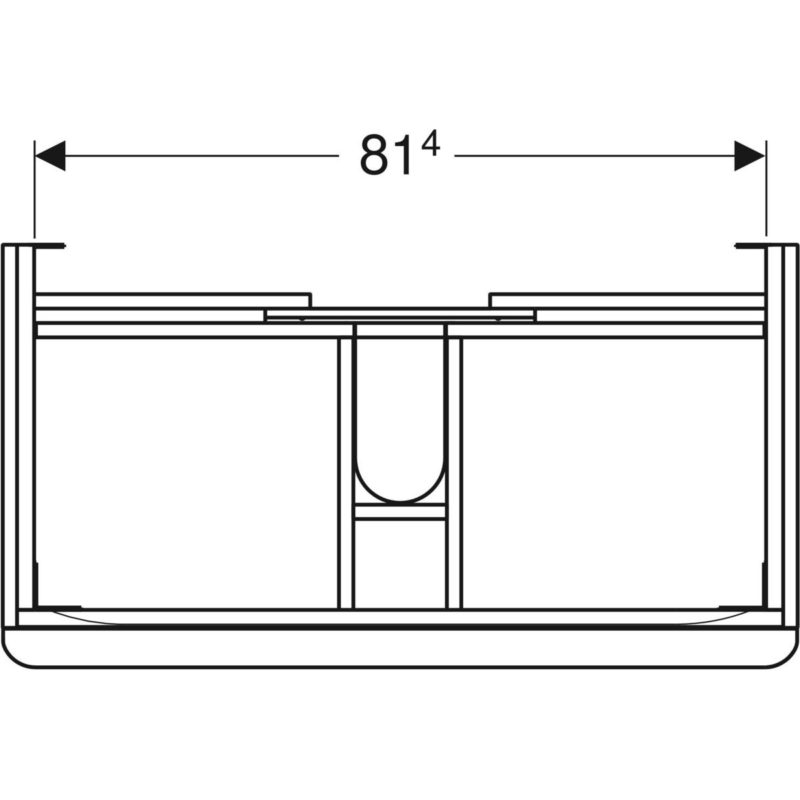 Skrinka Geberit Smyle Square pod umývadlo, s 2 zásuvkami, T=47cm, biele/biela/matná, 500.354.00.1