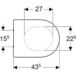 WC sedadlo Geberit Acanto: bez aut. zatvárania, bezrýchloupín. závesov, biela