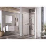 Sprchovací kút Blix Slim BLSDP2-100 LESK+TRANSPARENT