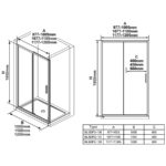 Sprchovací kút Blix Slim BLSDP2-100 LESK+TRANSPARENT