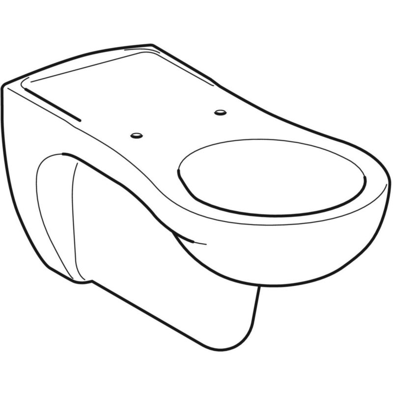 Závesné WC Geberit Vitalis, s hlbokým splachovaním, predĺžené vyloženie: T=70cm, Biela, 201500000