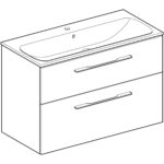 Súprava nábyt. umýv. Selnova Square, so skrinkou pod umýv., orech hickory / Melamín