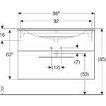 Súprava nábyt. umýv. Selnova Square, so skrinkou pod umýv., orech hickory / Melamín