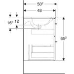 Súprava nábyt. umýv. Selnova Square, so skrinkou pod umýv., orech hickory / Melamín