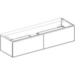 Skrinka pod umývadlo Geberit Xeno2 z minerálneho materiálu, s 2 zás., biela /Matné