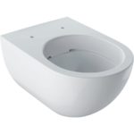 Závesné WC s hlbokým splach. Geberit Acanto, uzavretý tvar, Biela / KeraTect, 500.600.01.8