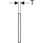 Ovládacie tlačidlo Geberit Omega30, pre dvojité splach., s matným pochr.