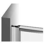 PDOP1-90 Sprchové dvere do niky, čierne+Transparent