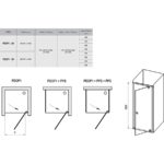 PDOP1-90 Sprchové dvere do niky, čierne+Transparent