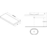 Doska pod umývadlo I 800 biele