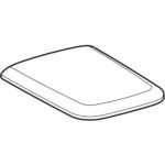 WC sedadlo Geberit iCon Square: s aut. zatváraním, s rýchloupín. závesmi, biela