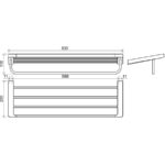 Polica na uteráky s držiakom 10°, chróm
