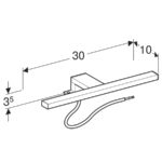Svietidlo Geberit pre zrkadlovú skrinku: Chrómový vzhľad