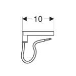 Svietidlo Geberit pre zrkadlovú skrinku: Chrómový vzhľad